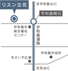 リスン立花への地図